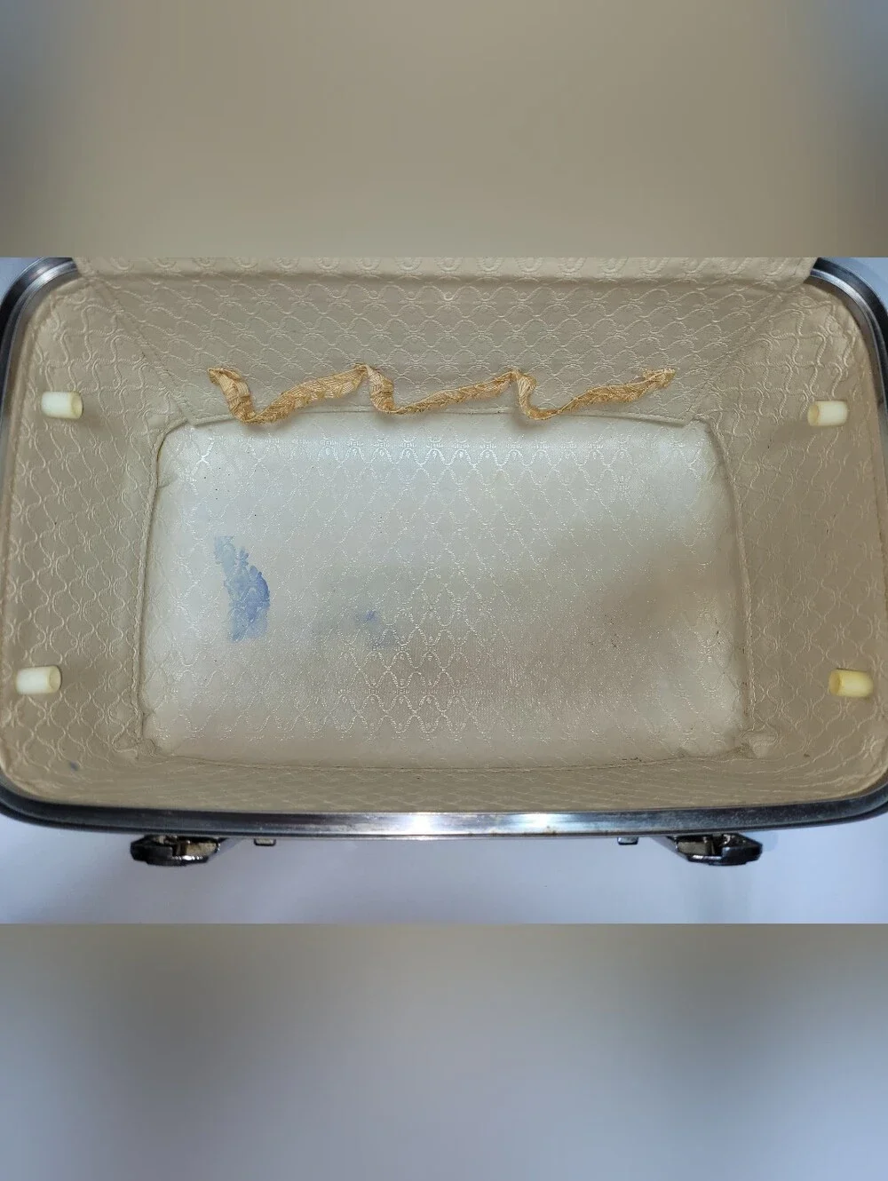 Vintage AMERICAN TOURISTER Marbled Brown Train & Travel Case /Makeup Case